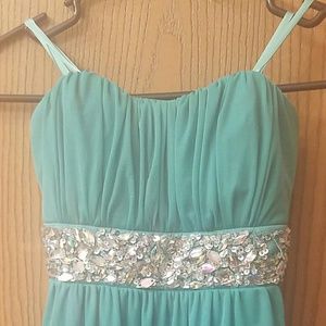 Prom Formal foam green, chiffon, dress